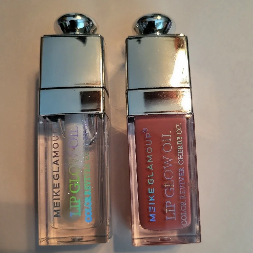 CLEARANCE! Meike Glamour 2-Piece Lip Glow Oil Color Reviver Set (01 & 05), New